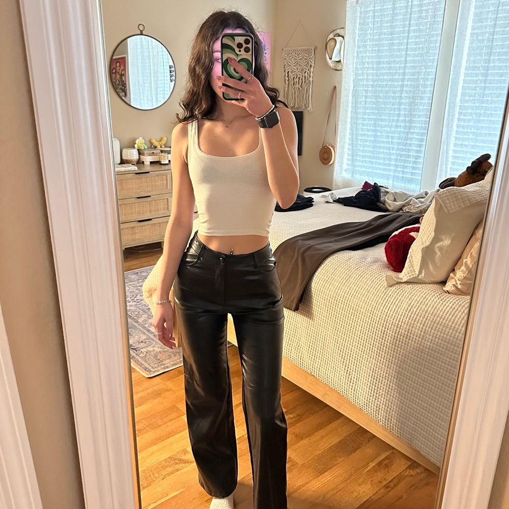 Black Leather Pants (S)